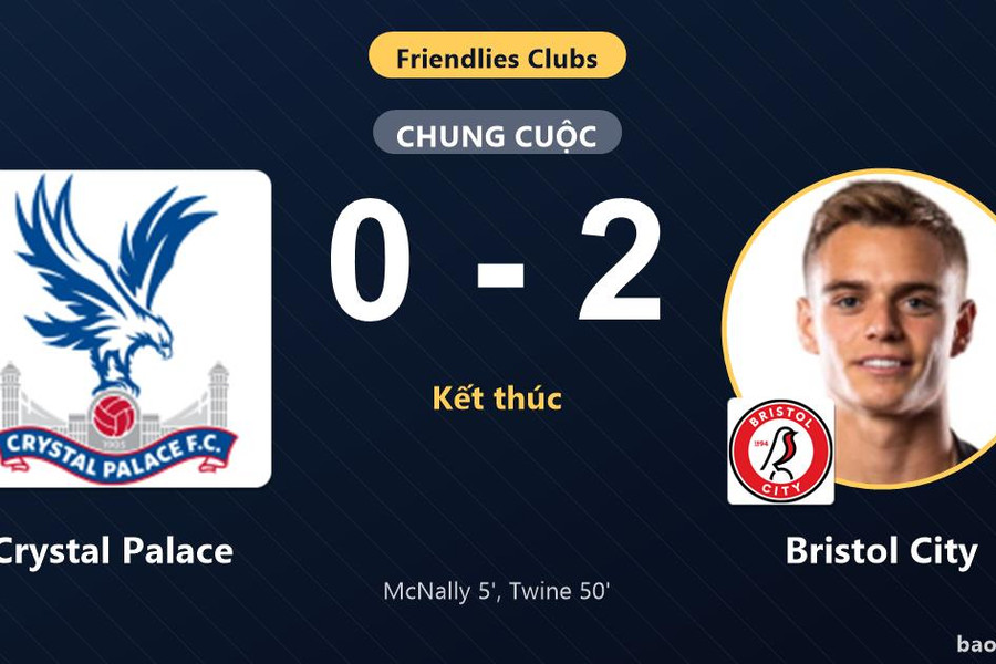 Crystal Palace 0-2 Bristol City: Bristol City giành chiến thắng