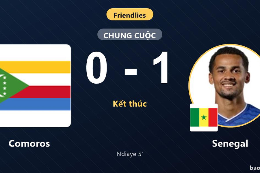 Comoros 0-1 Senegal: Senegal giành chiến thắng
