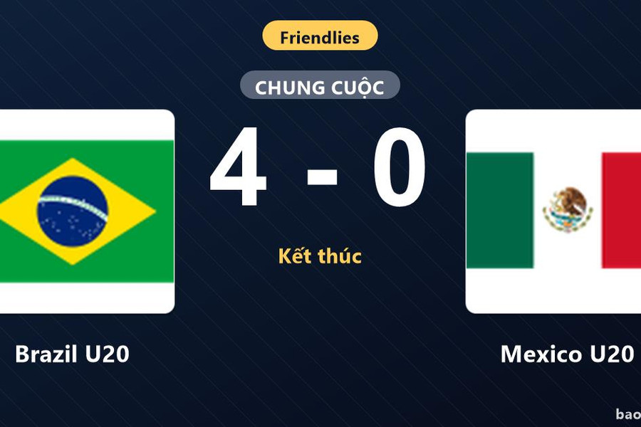 Brazil U20 4-0 Mexico U20: Brazil U20 giành chiến thắng
