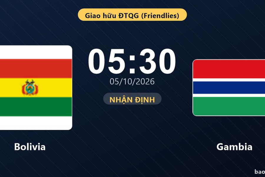 Trận Bolivia vs Gambia bị hủy