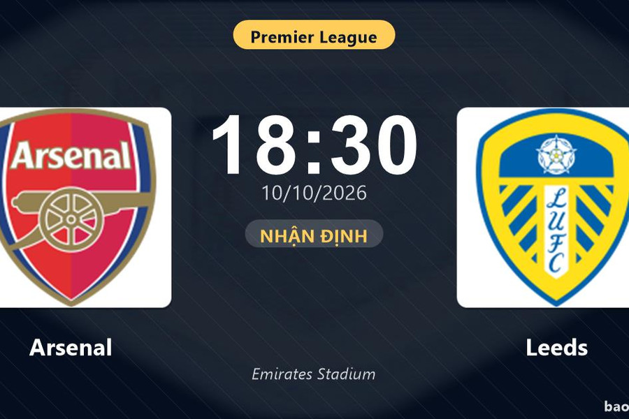 Nhận định Arsenal vs Leeds: Cơ hội bám đuổi ngôi đầu