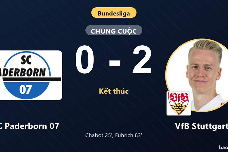 SC Paderborn 07 0-2 VfB Stuttgart: VfB Stuttgart giành chiến thắng