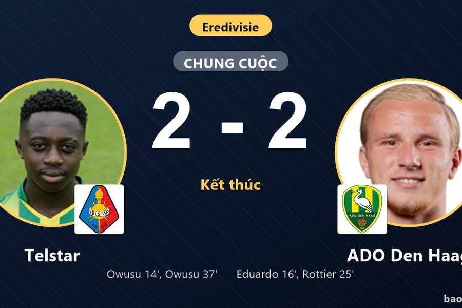Telstar 2-2 ADO Den Haag: Hai đội chia điểm