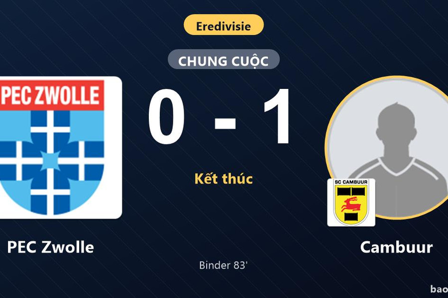 PEC Zwolle 0-1 Cambuur: Cambuur giành chiến thắng