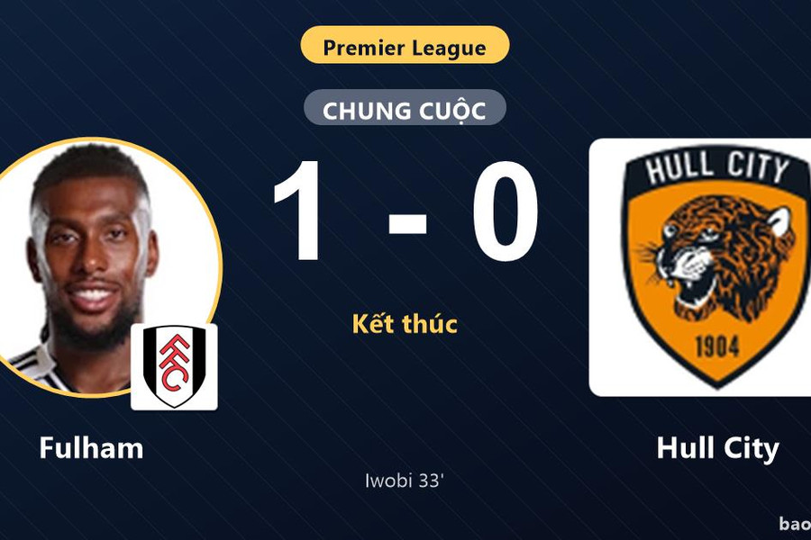 Fulham 1-0 Hull City: Fulham giành chiến thắng