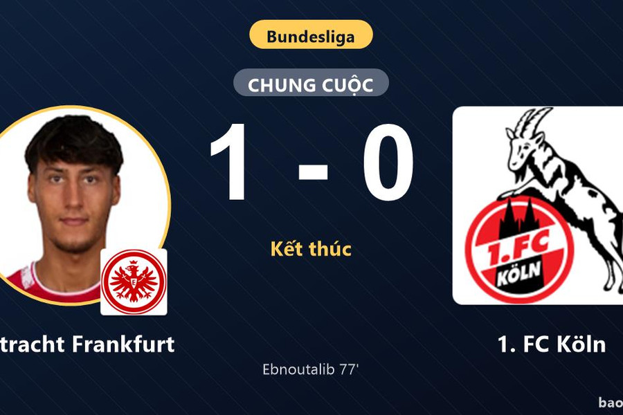 Eintracht Frankfurt 1-0 1. FC Köln: Eintracht Frankfurt giành chiến thắng
