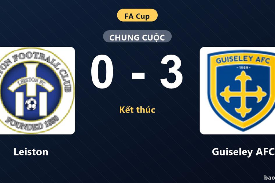 Leiston 0-3 Guiseley AFC: Guiseley AFC giành chiến thắng