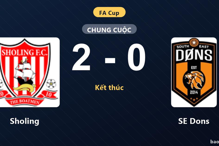 Sholing 2-0 SE Dons: Sholing giành chiến thắng