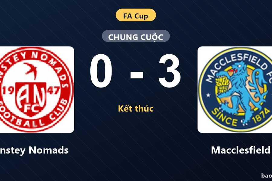 Anstey Nomads 0-3 Macclesfield: Macclesfield giành chiến thắng