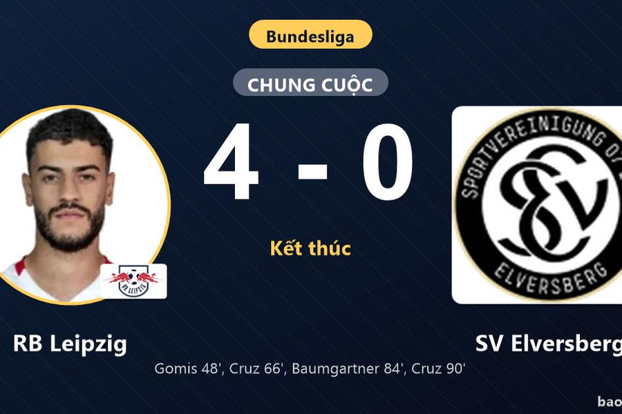 RB Leipzig 4-0 SV Elversberg: RB Leipzig giành chiến thắng