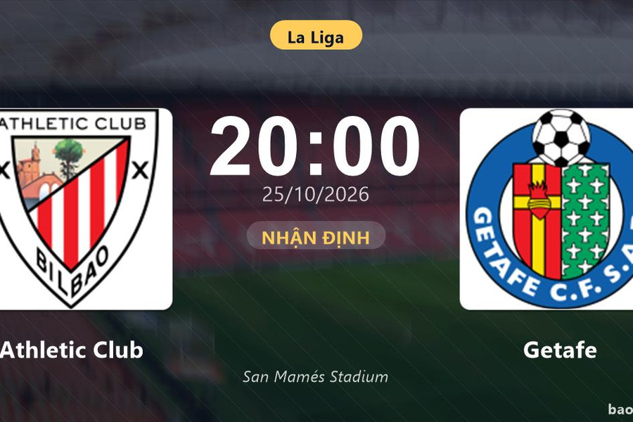 Nhận định Athletic Club vs Getafe: Đội khách đau đầu vì thiếu người
